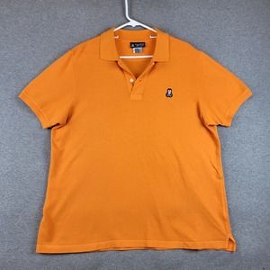 Psycho Bunny Polo Shirt Women 6 Orange Cotton Casual Short Sleeve Golf Shirt